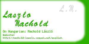 laszlo machold business card