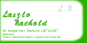 laszlo machold business card